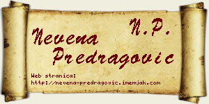Nevena Predragović vizit kartica